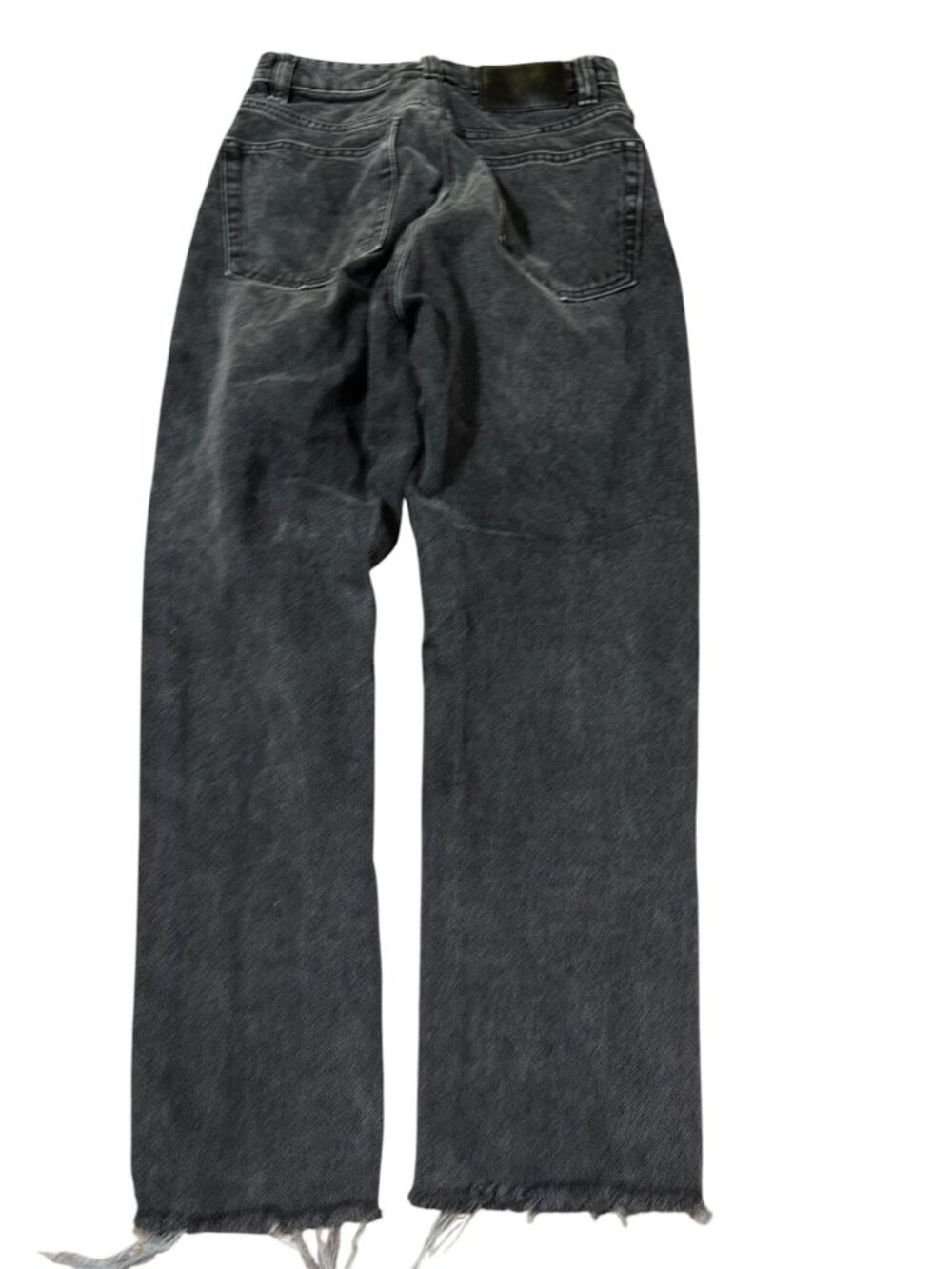 Zara Blackwash Size 26 Raw Hem Button Fly Jeans - Picture 5 of 7